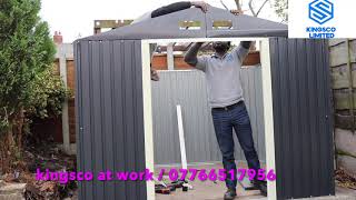 Metal Garden Shed 8FT x 10FT Installation [upl. by Linson]