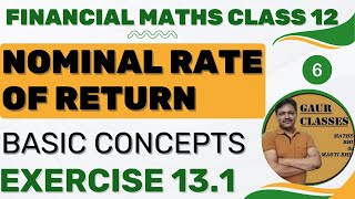 Nominal Rate of Interest  Ex 131  Financial mathematics  Applied Maths  CA Foundation [upl. by Aw]