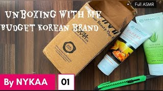 Unbox with me 📦 asmr unboxing nykaa koreanskincare korea [upl. by Donavon95]