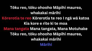 Tōku Reo w Lyrics  Te Kura o Ruataniwha  Kaiapoi North School [upl. by Nightingale]