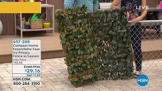 Compass Home Expandable Faux Ivy Privacy Fence with Leav [upl. by Cusick]