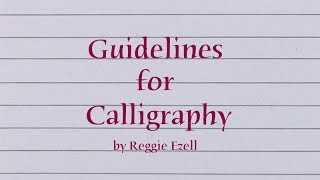 Guidelines for Calligraphy [upl. by Gavan369]