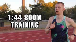 800M TRAINING 144 RUNNER BEN PATTISON [upl. by Yruam]