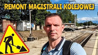 MAGISTRALA KOLEJOWA E65  PRZEBUDOWA I PRZEJAZDY POCIĄGÓW vlog [upl. by Aerdnat995]