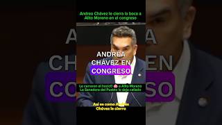 Andrea Chávez le cierra el hocico 🐽 a Alito Moreno en el congress noticias information info [upl. by Nahtan476]