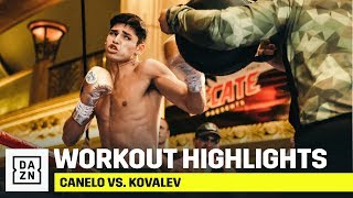 HIGHLIGHTS  Canelo vs Kovalev Public Workouts [upl. by Gent]