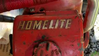 Homelite chainsaw we love vintage equipment [upl. by Barren]