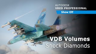 Autodesk VRED  Volume Rendering  Shock Diamonds Suchoi Su27 [upl. by Airtina405]