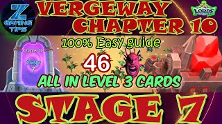 Vergeway Chapter 10 Stage 7 All with level 3 cards   Lords Mobile Vergeway  邊境之門 第10章 關7 [upl. by Olumor853]