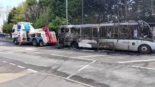 Bus Fire on Mapperley Plains [upl. by Musihc342]