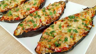 Aubergines farcie au four végétarien recette saine et délicieuse [upl. by Teillo]