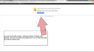 Description of how to download large files from quotGoogle drivequot [upl. by Prima]