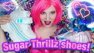 Sugar Thrillz Shoe Unboxing Flutter Frenzy Winged Sandals And Bratty Trance Platform Sneakers [upl. by Dott104]