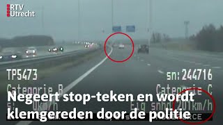 Verkeerspolitie Dronken bestuurder slingert dronken over de A27 met 175kmpu  RTV Utrecht [upl. by Nonarb437]