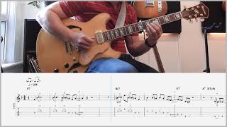 Billies Bounce Wes Montgomery Solo with Tablature Transcription for Guitar [upl. by Canotas46]