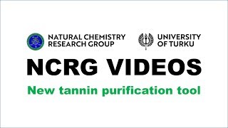 Natural Chemistry Research Group videos quotThe Leppä method for tannin purificationquot [upl. by Htedirem]