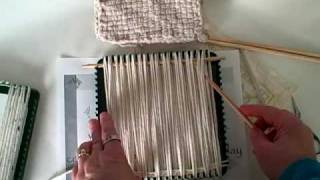 How to weave with yarn on the potholder loom [upl. by Senn697]