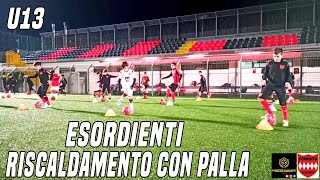 ESORDIENTI RISCALDAMENTO TECNICO CALCIO  DOMINIO DELLA PALLA E SALTI LATERALI [upl. by Amaral130]