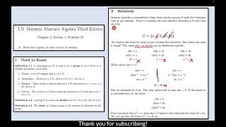 2121  Herstein Chapter 2 Section 1 Problem 21 A group of order 5 must be abelian [upl. by Aramahs]