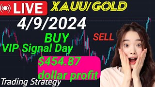 Live XAUUSD GOLD My Trading Strategy 492024 [upl. by Bristow]