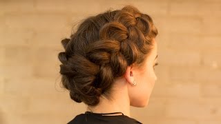 Double Dutch Braid Upstyle in Minutes [upl. by Nicram]