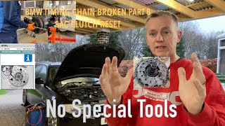 BMW Resetting The SAC Clutch Before Fitting quotTiming Chain Brokenquot PT 8 Self Adjusting Clutch Reset [upl. by Oiludbo]