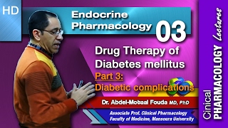 Endocrine Pharmacology Ar 03 Diabetes mellitus  Part 3 Diabetic complications [upl. by Ahk667]