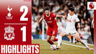 HIGHLIGHTS Son Gakpo amp a lastminute own goal as nineman LFC beaten  Tottenham 21 Liverpool [upl. by Godber734]