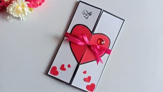 Beautiful Handmade Valentines Day Card Idea  DIY Greeting Cards for Valentines Day card [upl. by Cassondra392]