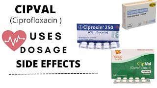 cipval 500 mg uses in urducipval ciprofloxacin ciprofloxacin 500mg uses Dosage and side effects [upl. by Dnartreb]