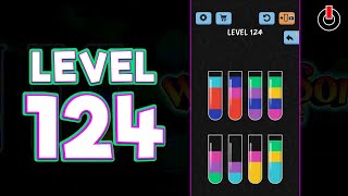 Water Color Sort Level 124 Solution [upl. by Zerep]