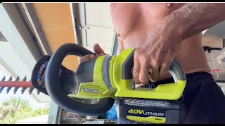 How to use the Ryobi 40V Hedge Trimmer [upl. by Obnukotalo975]