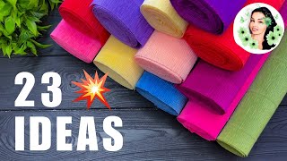 23 IDEAS 💥 Crepe Paper Decoration Ideas Crepe Paper Flowers [upl. by Eedyah]