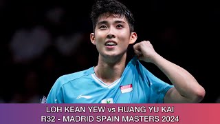 Loh Kean Yew vs Huang Yu Kai  Badminton Madrid Spain Masters 2024 [upl. by Laryssa]