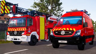 Emergency Call 112  Paris Firefighters Fire Brigade Truck First Respoding 4K [upl. by Vidal]