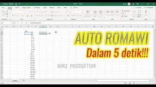 CARA Cepat mengurutkan ANGKA ROMAWI di Microsoft EXCEL [upl. by Adnaram]