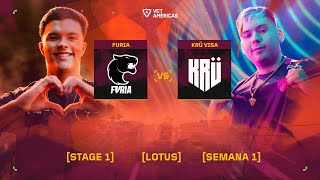 FUR vs KRÜ — VCT Americas Stage 1 — S1D3 — Mapa 1 [upl. by Yttap]