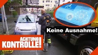 Falschparker abgeschleppt KEINE Ausnahme mit Behindertenausweis 22 Kabel Eins Achtung Kontrolle [upl. by Semmes]