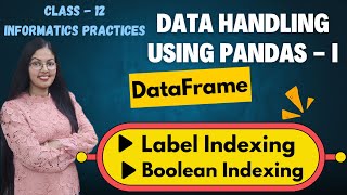 Label Indexing and Boolean Indexing  Data Handling using PandasI  Class 12 Informatics Practices [upl. by Ahsennod691]