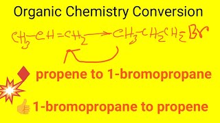 propene to 1bromopropane conversion  1bromopropane to propene conversion [upl. by Retsub]