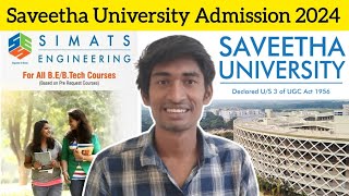 Saveetha University Admission 2024  Fees amp Placement  Students live Review  SIMATS [upl. by Airamalegna164]