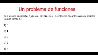 Un problema de funciones [upl. by Ahsikal]