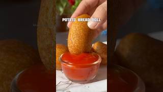 Trending recipe of potato bread roll shorts crispy recipe bread samosa [upl. by Lindon530]