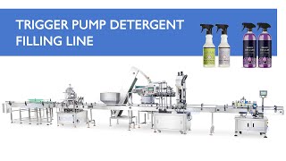 ZSFAL180F10 Trigger Pump Spray Round Bottle Liquid Detergent Filling Capping Labeling Machine [upl. by Rosalee67]