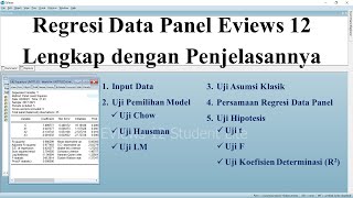 Regresi Data Panel Eviews 12 Lengkap dengan Penjelasannya [upl. by Kynthia]