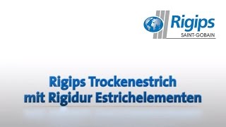 RIGIPS Trockenestrich mit Rigidur Estrichelementen [upl. by Akemehs]