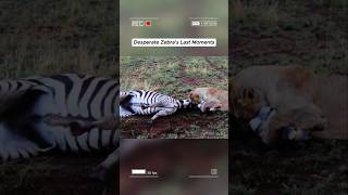 After Clashes With Lion Last Moments Of Desperate Zebra wildlife tabinwildlifereserve savelions [upl. by Harald]