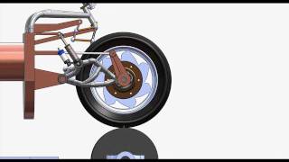 Hub Centered Bike front end Solidworks [upl. by Eimoan]