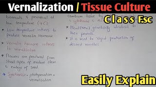 Vernalization  Tissue Culturing  Class 12 Biology [upl. by Ilhsa376]