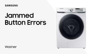 Washing Machine Error Codes Panel Lights Jammed Button  Samsung US [upl. by Amabel32]